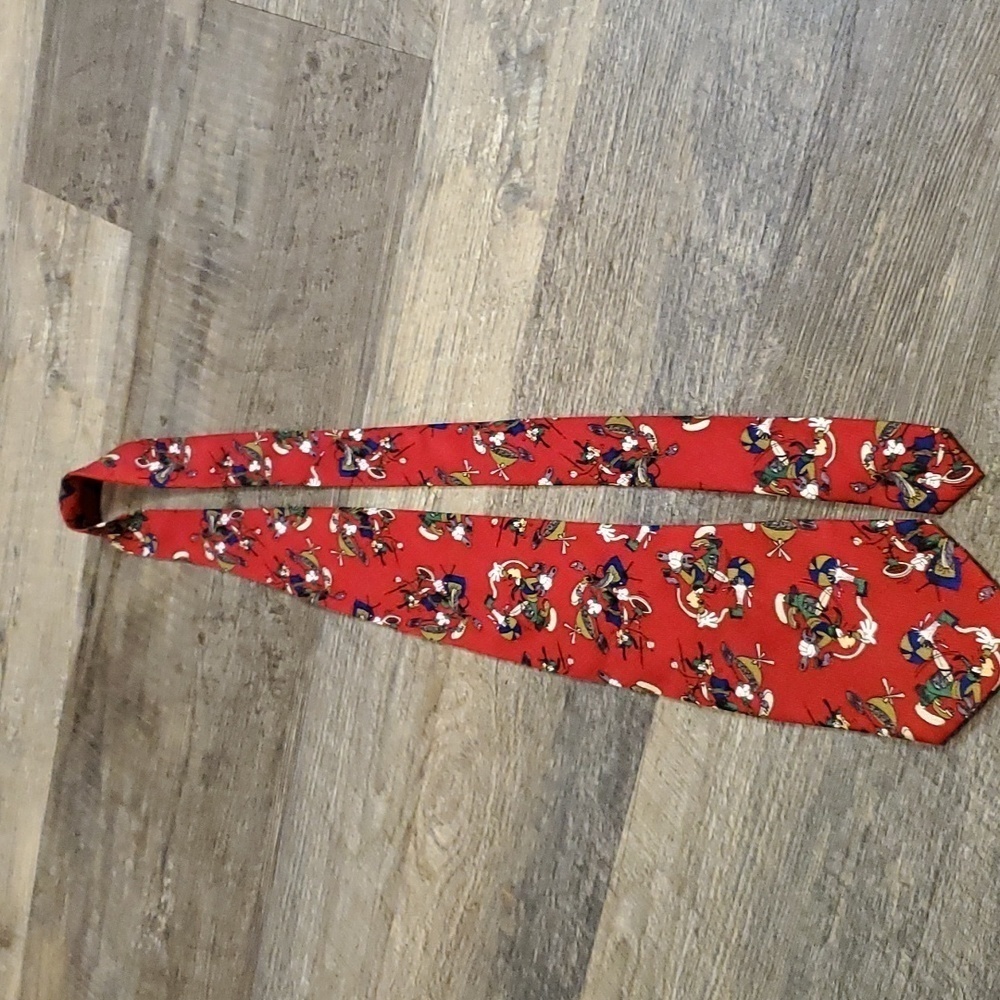 Vintageโ Goofy Silly Disney Store SILK tie